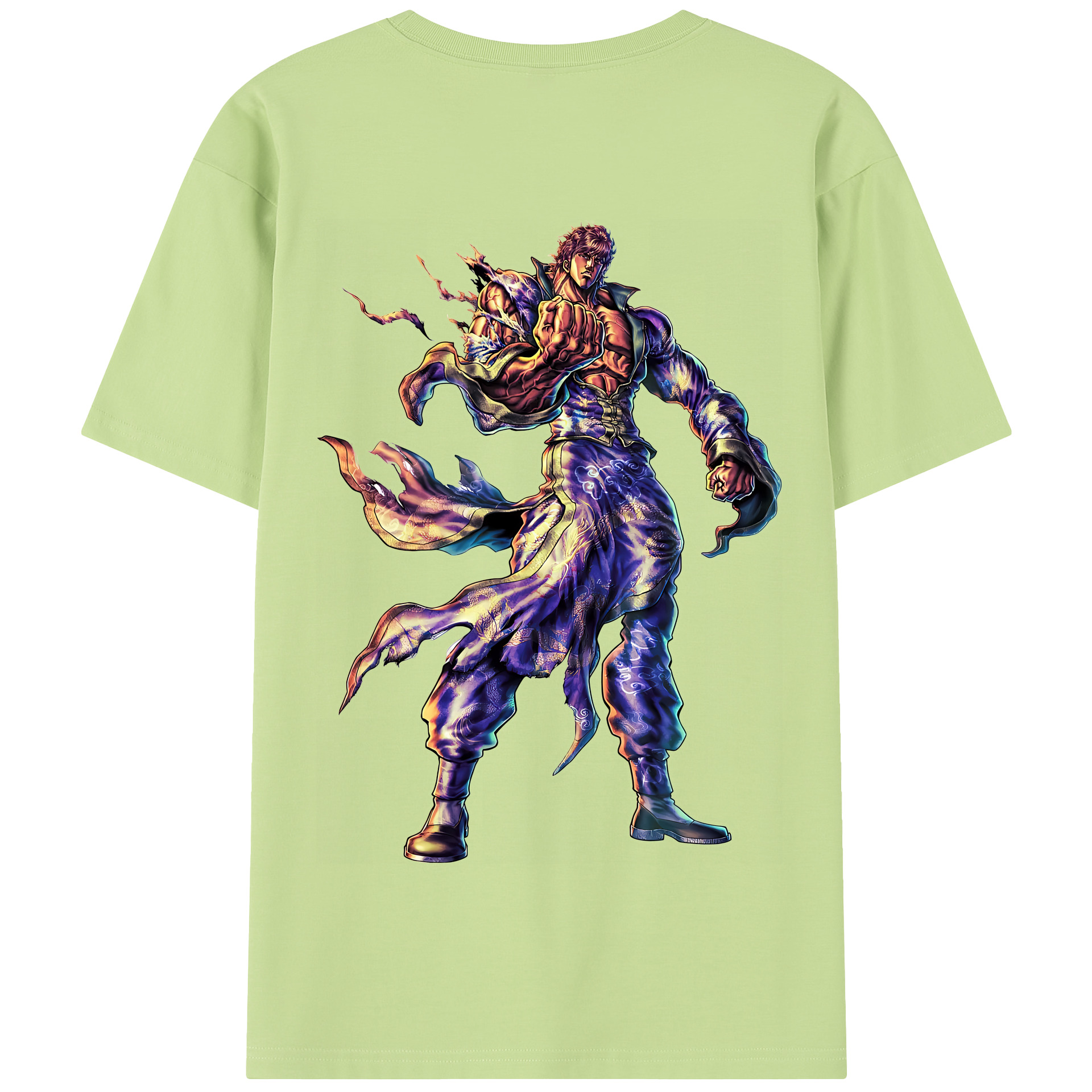 （画像用） 北斗の拳 Fist of the North Star 綿100％半袖Tシャツ（背面プリント）
